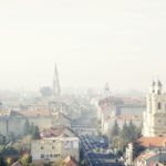 Cluj-Napoca skyline on a sunny day. Romania